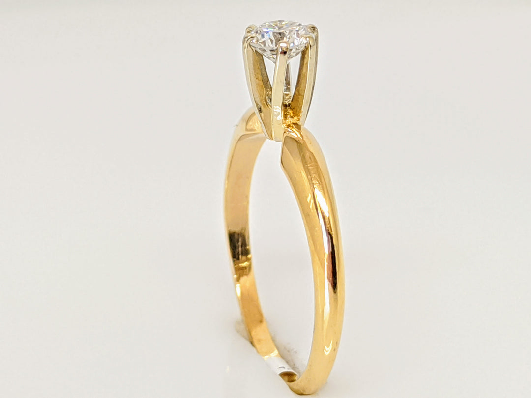 14K .25 CARAT TOTAL  SI3 I DIAMOND ROUND SOLITAIRE ESTATE RING 1.7 GRAMS
