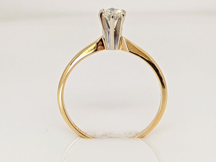 14K .22 CARAT TOTAL SI2 H DIAMOND ROUND SOLITAIRE ESTATE RING 1.6 GRAMS