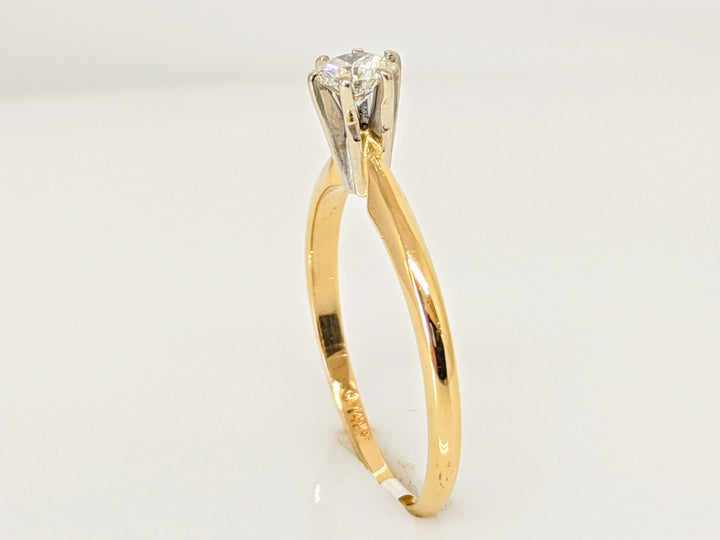 14K .22 CARAT TOTAL SI2 H DIAMOND ROUND SOLITAIRE ESTATE RING 1.6 GRAMS