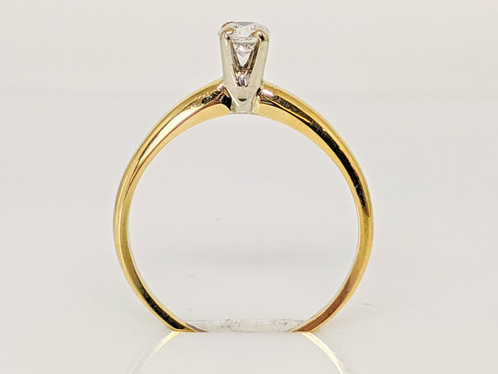 14K .20 CARAT TOTAL SI1 I DIAMOND ROUND 4-PRONG SOLITAIRE ESTATE RING 1.8 GRAMS
