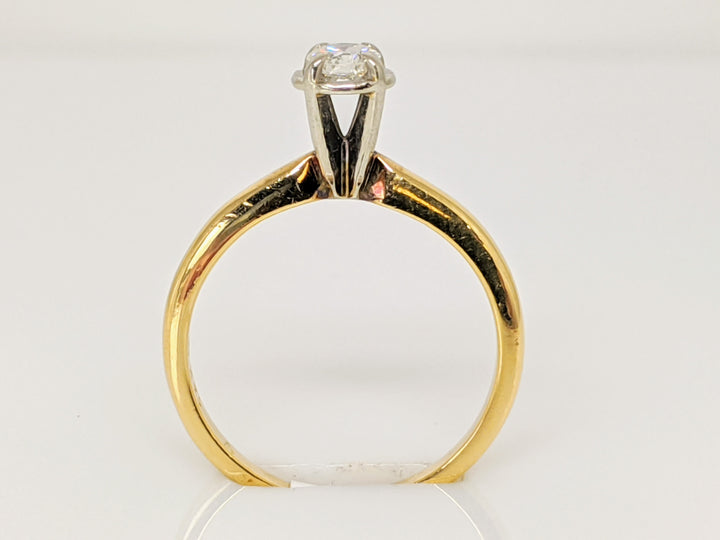 14K .15 CARAT TOTAL SI I DIAMOND ROUND ILLUSION HEAD SOLITAIRE ESTATE RING 1.7 GRAMS