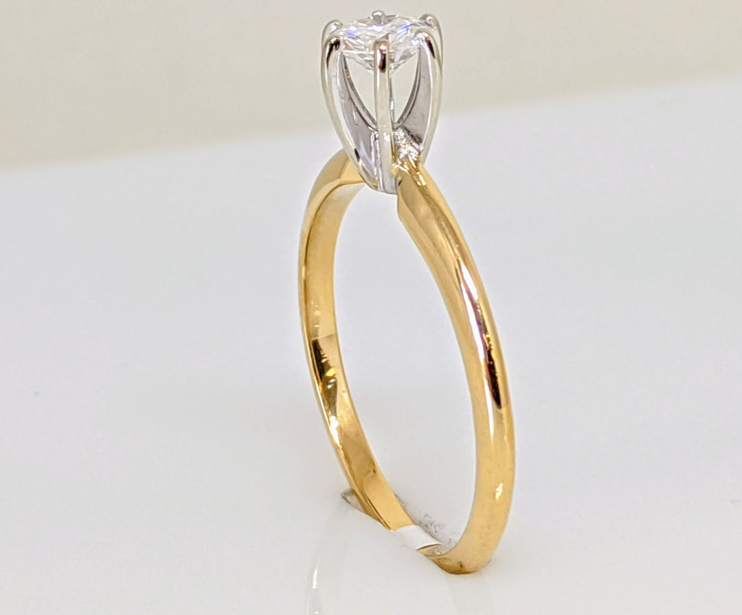 14K .28 CARAT TOTAL I1 F DIAMOND ROUND 6-PRONG SOLITAIRE ESTATE RING 1.8 GRAMS