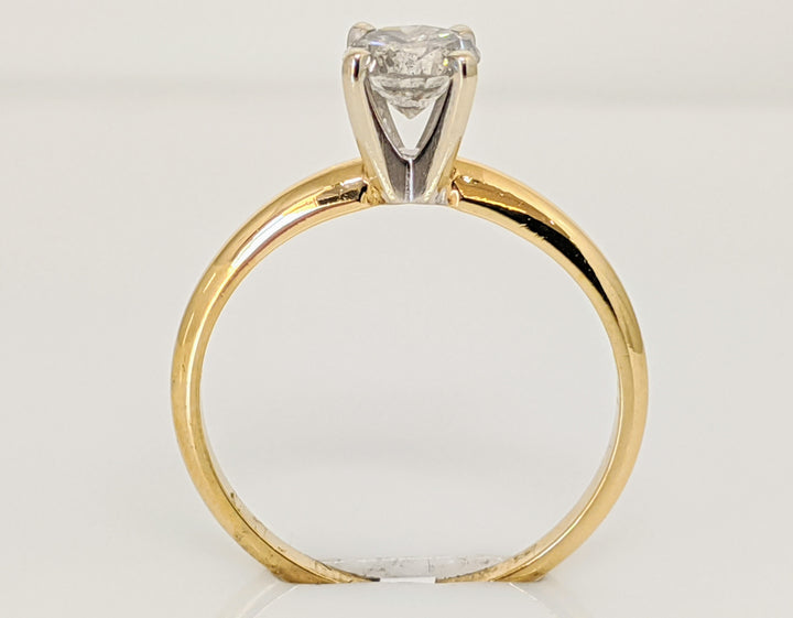 14K .61 CARAT TOTAL I1 K DIAMOND ROUND SOLITARE ESTATE RING 1.9 GRAMS