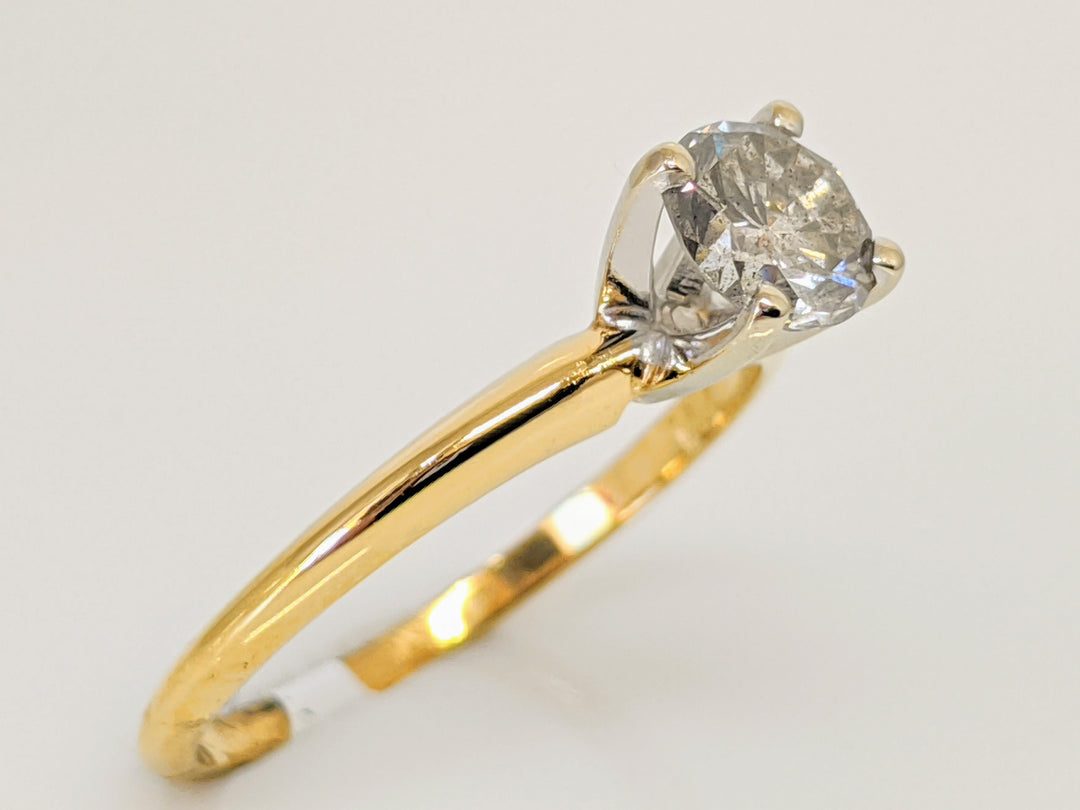 14K .61 CARAT TOTAL I1 K DIAMOND ROUND SOLITARE ESTATE RING 1.9 GRAMS