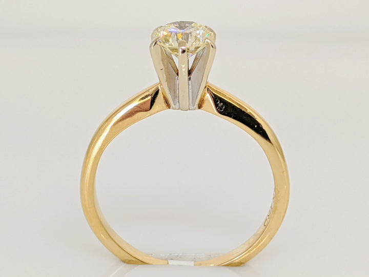14K .56 CARAT TOTAL VVS1 L DIAMOND ROUND SOLITAIRE ESTATE RING 2.2 GRAMS