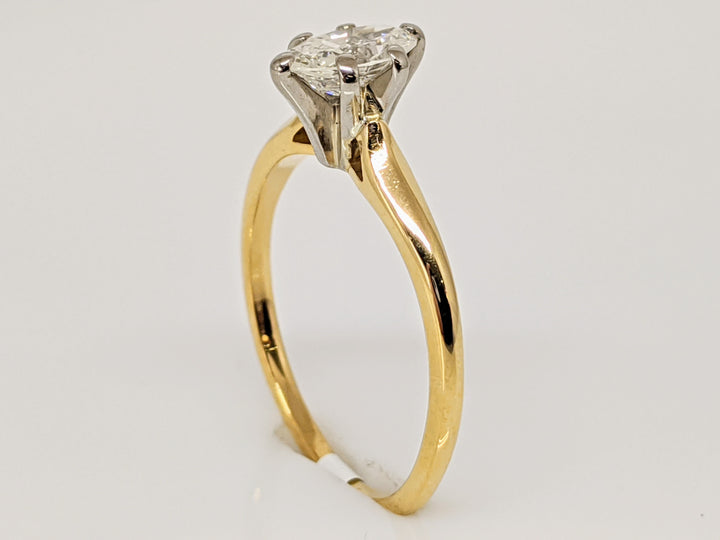 14K .51 CARAT TOTAL SI2 G DIAMOND MARQUISE CUT SOLITAIRE ESTATE RING 2.1 GRAMS