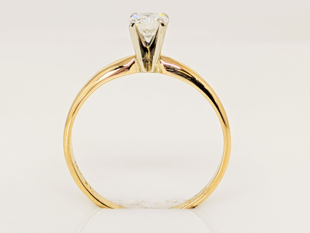 14K .33 CARAT TOTAL I1 G DIAMOND ROUND SOLITAIRE ESTATE RING 1.5 GRAMS