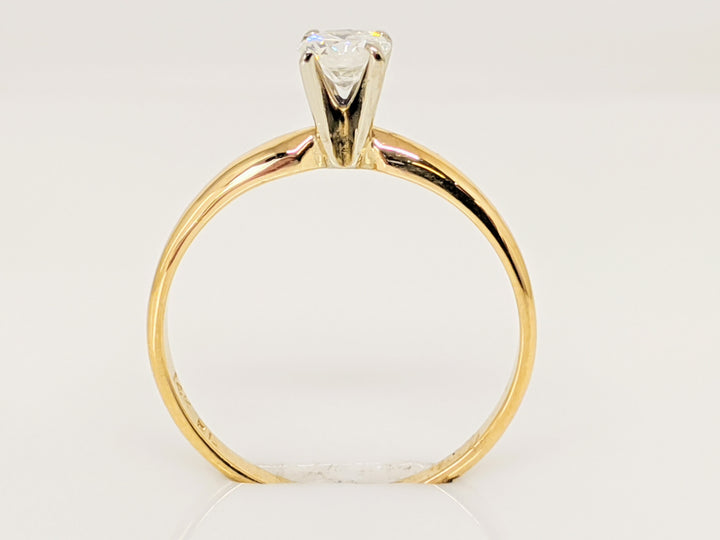 14K .33 CARAT TOTAL I1 G DIAMOND ROUND SOLITAIRE ESTATE RING 1.5 GRAMS