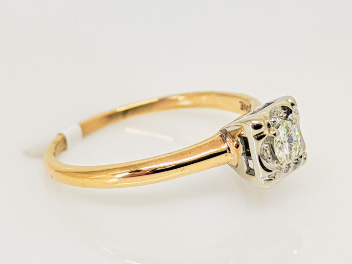 14K .17 CARAT TOTAL WEIGHT VS2 I DIAMOND ROUND (7) BOXHEAD ESTATE RING 2.2 GRAMS