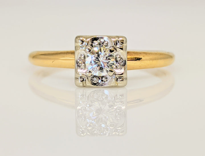 14K .17 CARAT TOTAL WEIGHT VS2 I DIAMOND ROUND (7) BOXHEAD ESTATE RING 2.2 GRAMS