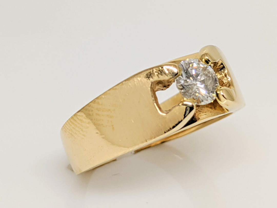 14K .32 CARAT TOTAL I1 G DIAMOND ROUND SOLITAIRE ESTATE RING 4.9 GRAMS