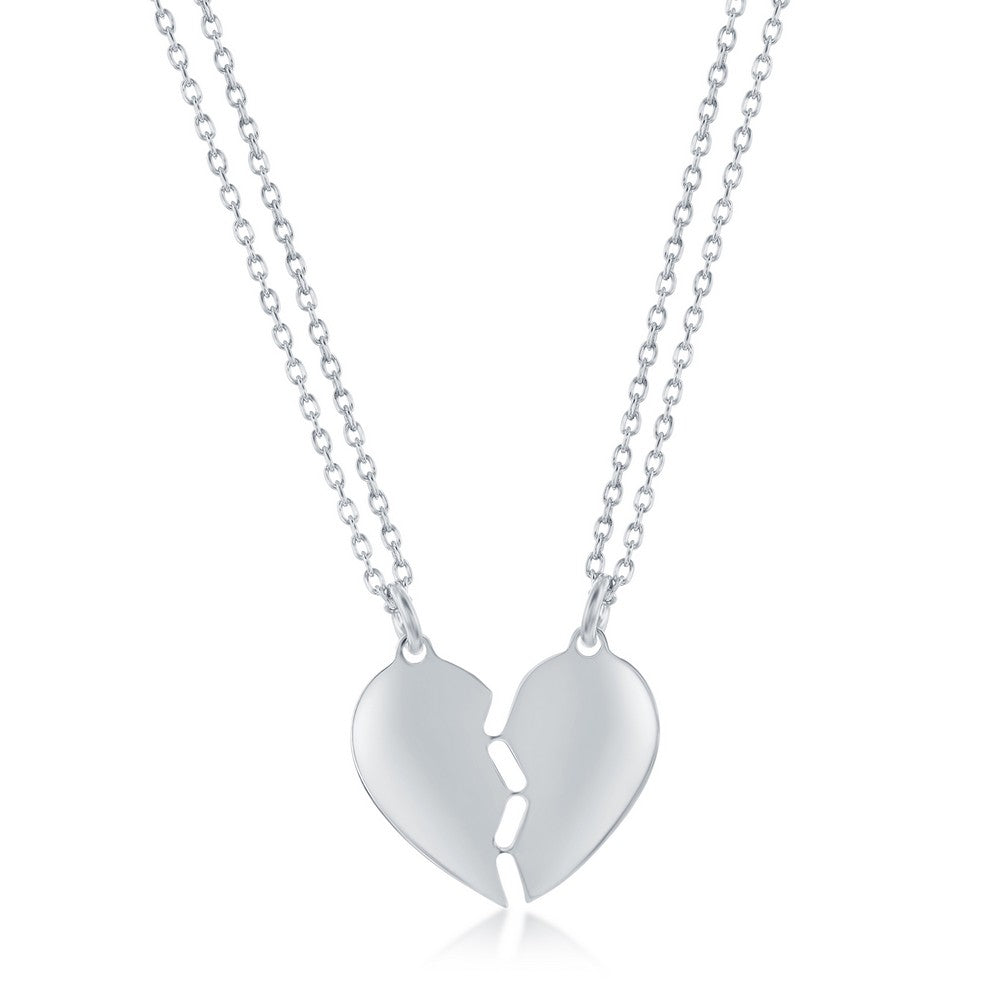 Sterling Silver Brakeable Heart Necklace