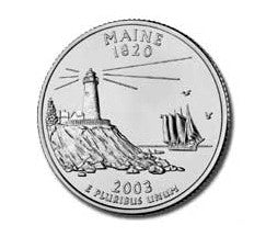 Maine State Quarter #23 (2003)- D uncirculated - us mint