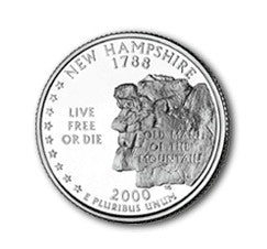 New Hampshire State Quarter #9 (2000)- D uncirculated - us mint