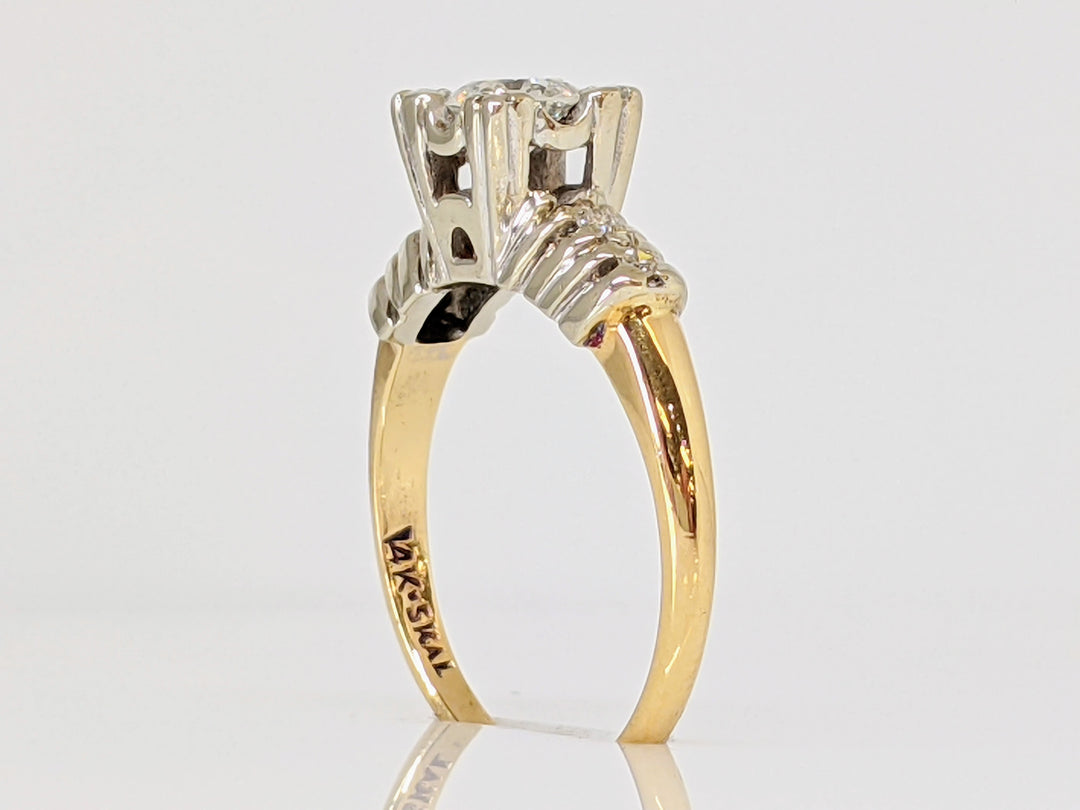 14K .39 CARAT TOTAL WEIGHT SI2 G DIAMOND ROUND (5) ESTATE RING 2.4 GRAMS