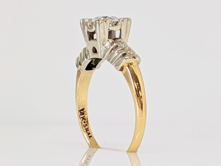 14K .39 CARAT TOTAL WEIGHT SI2 G DIAMOND ROUND (5) ESTATE RING 2.4 GRAMS