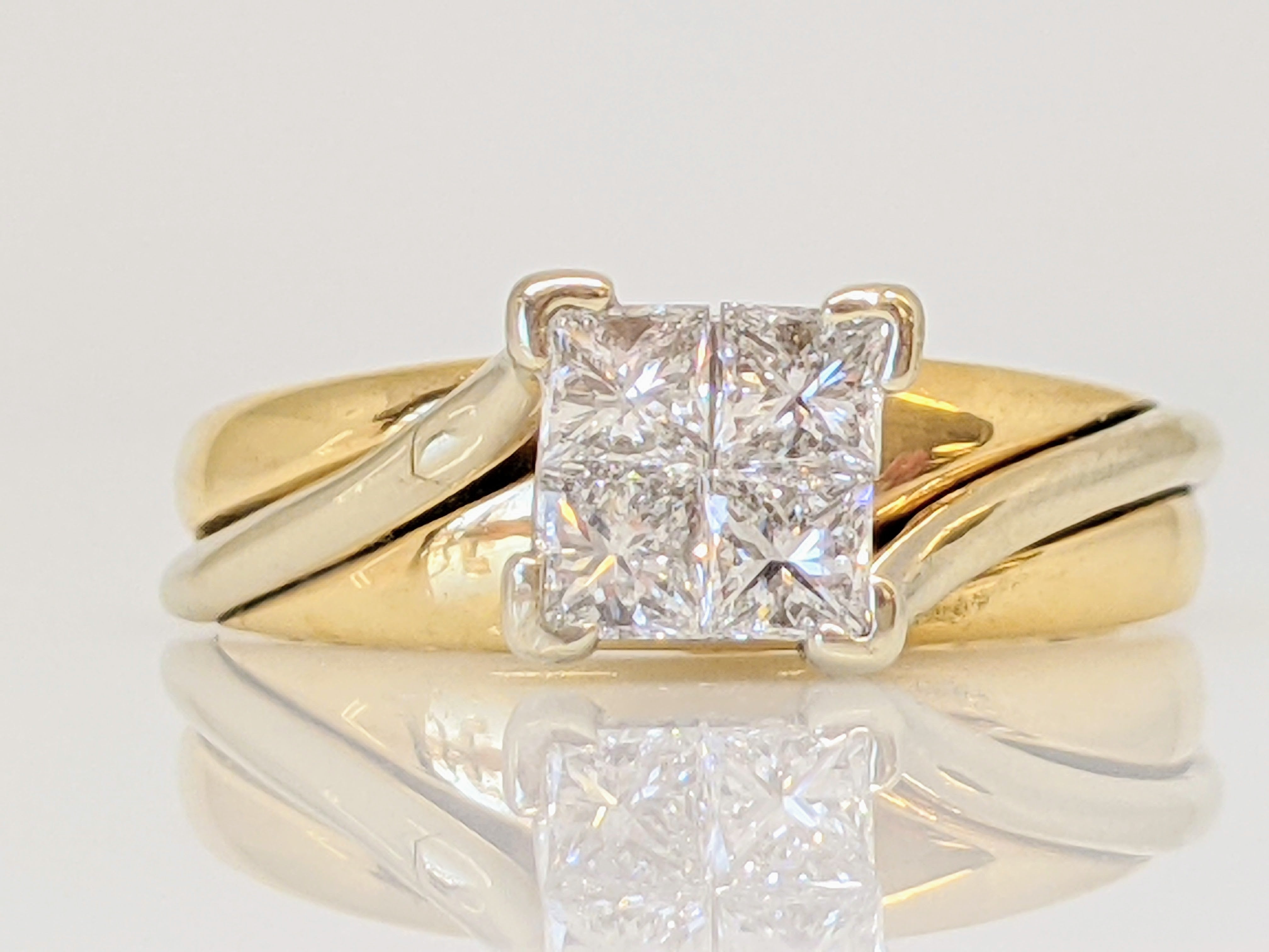 18ct Yellow Gold Brilliant Cut Diamond 4 Stone Engagement Ring 1.24ct