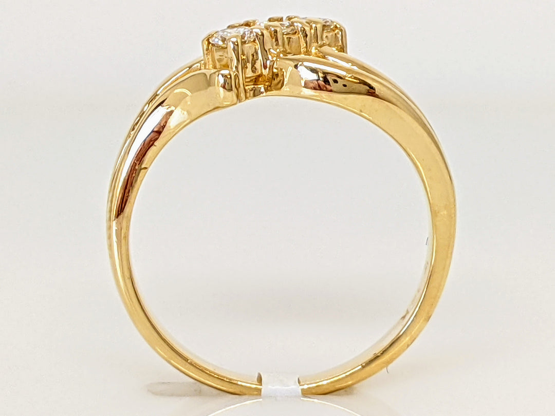14K .24 CARAT TOTAL WIEGHT VS2 I ROUND DIAMOND (3) ESTATE RING 3.6 GRAMS