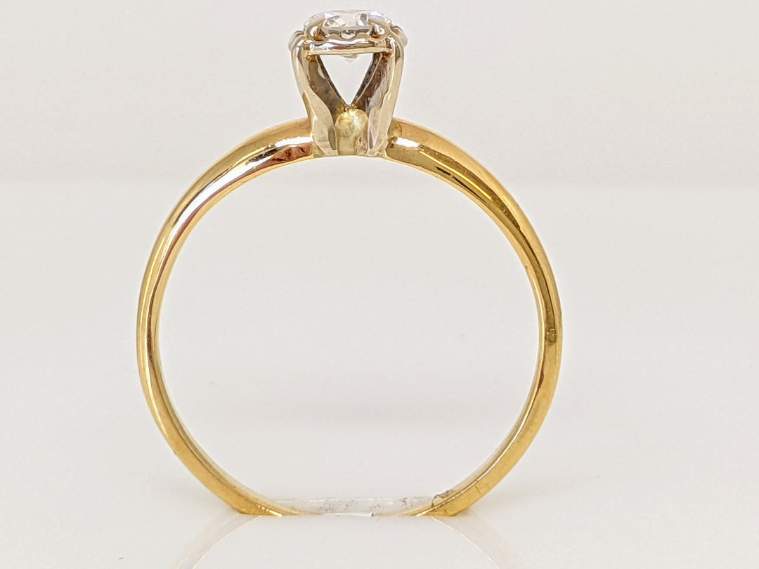 14K .25 CARAT TOTAL SI3 H ROUND DIAMOND ILLUSION HEAD SOLITAIRE ESTATE RING