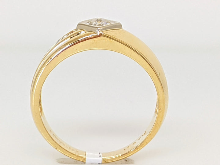 14K .05 CARAT TOTAL SI H ROUND DIAMOND ESTATE BAND 3.9 GRAMS