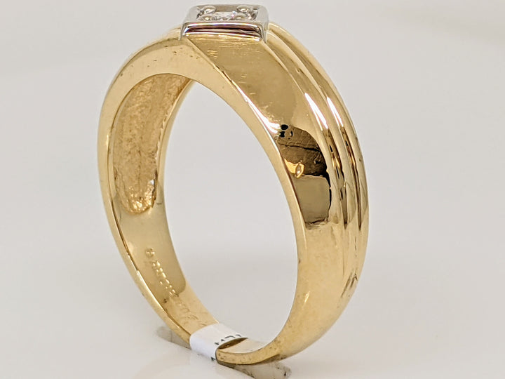 14K .05 CARAT TOTAL SI H ROUND DIAMOND ESTATE BAND 3.9 GRAMS