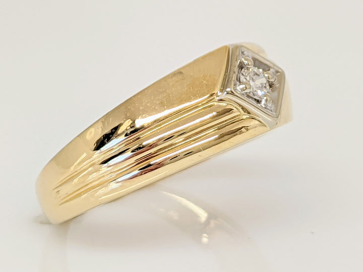 14K .05 CARAT TOTAL SI H ROUND DIAMOND ESTATE BAND 3.9 GRAMS