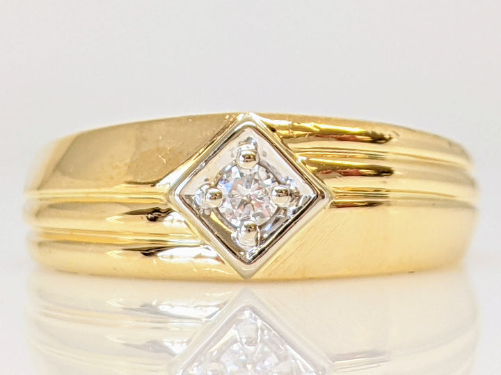 14K .05 CARAT TOTAL SI H ROUND DIAMOND ESTATE BAND 3.9 GRAMS