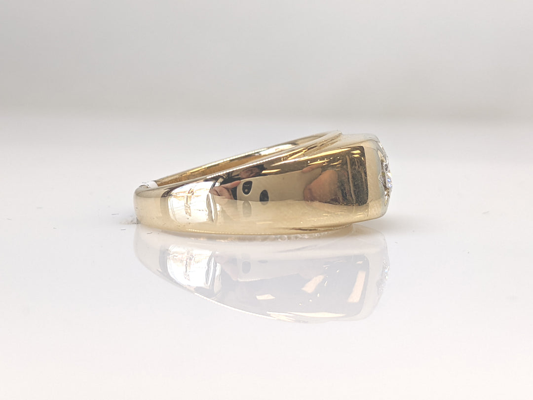 14K .36 CARAT TOTAL SI1 J DIAMOND ROUND ESTATE RING 9.3 GRAMS