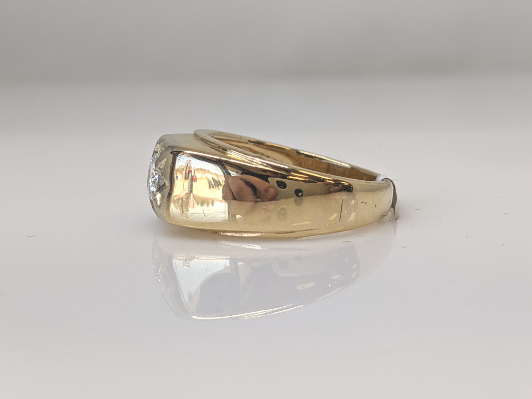 14K .36 CARAT TOTAL SI1 J DIAMOND ROUND ESTATE RING 9.3 GRAMS