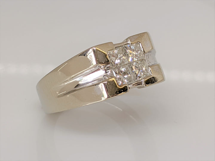 14KW 1.00 CARAT TOTAL WEIGHT VS1 G DIAMOND PRINCESS CUT (4) ESTATE RING 10.1 GRAMS