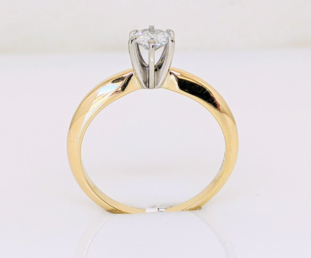 14K .31 CARAT TOTAL WEIGHT I1 I DIAMOND ROUND SOLITAIRE ESTATE RING 2.6 GRAMS