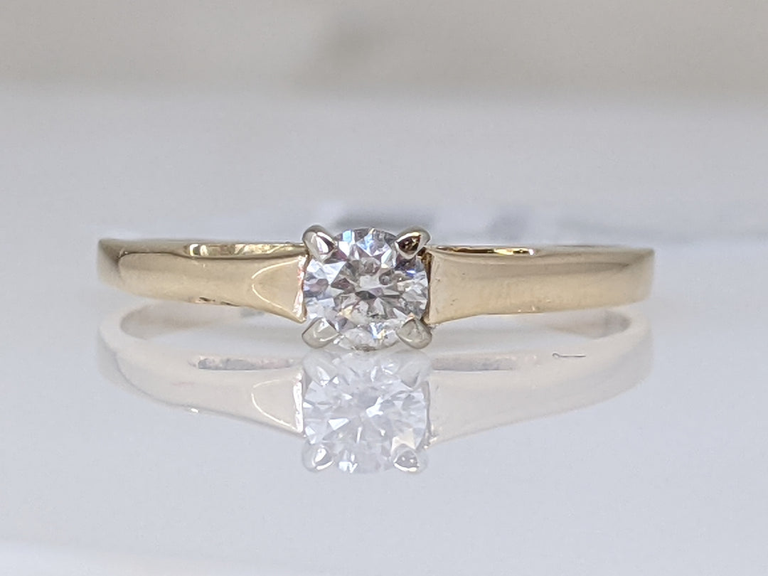 14k .30 CARAT TOTAL I1 G DIAMOND ROUND RAISED SHOULDER ESTATE RING 2.2 GRAMS