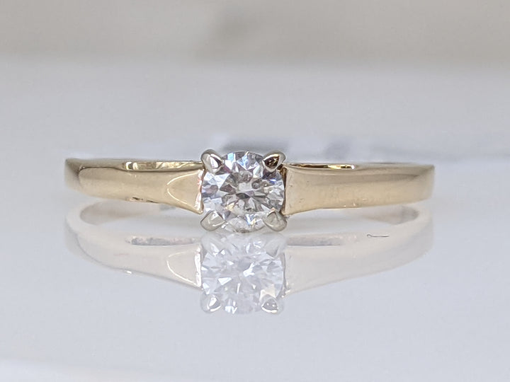 14k .30 CARAT TOTAL I1 G DIAMOND ROUND RAISED SHOULDER ESTATE RING 2.2 GRAMS