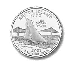 Rhode Island State Quarter #13 (2001)- P uncirculated - us mint
