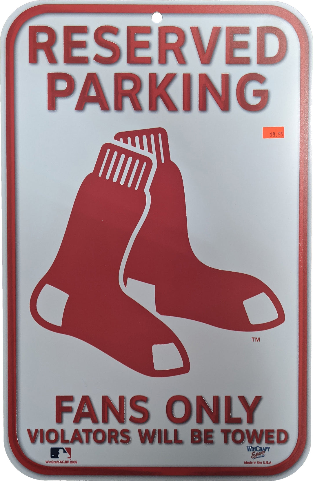Red Sox Reserved Parking Sign