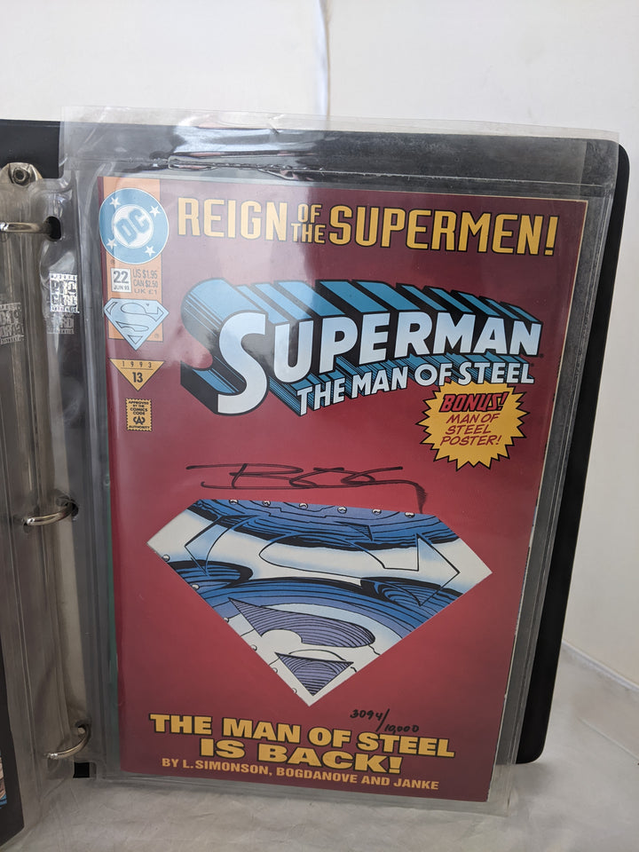 Autographed Return of Superman Comic Collection (5 Comics) w/ COA