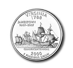 Virginia State Quarter #10 (2000)- D uncirculated - us mint