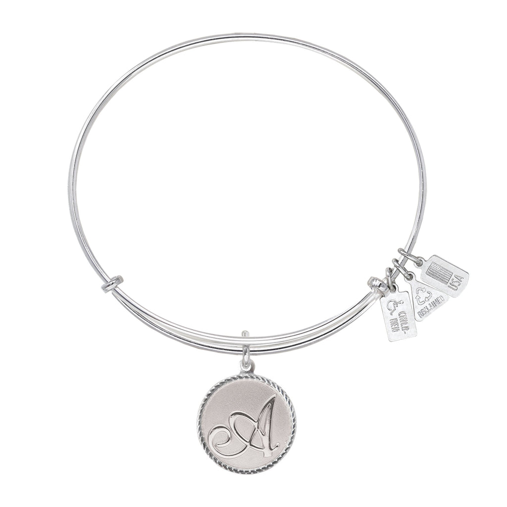 Love Letter 'A' Charm Bangle