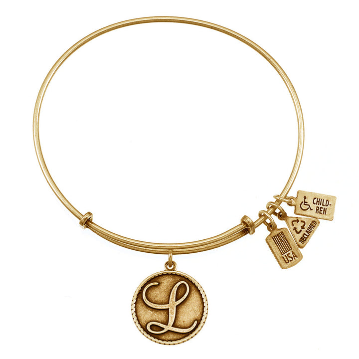 Love Letter 'L' Charm Bangle