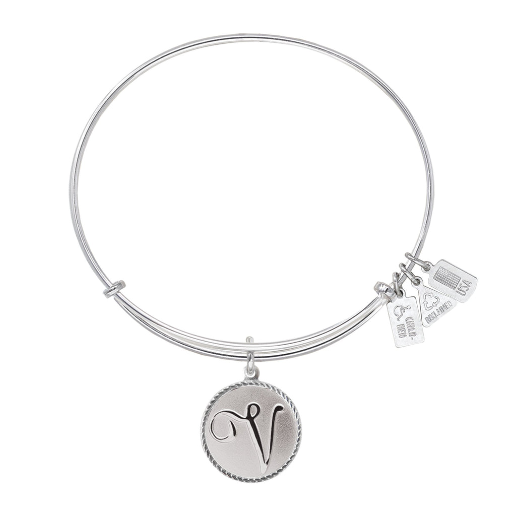 Love Letter 'V' Charm Bangle