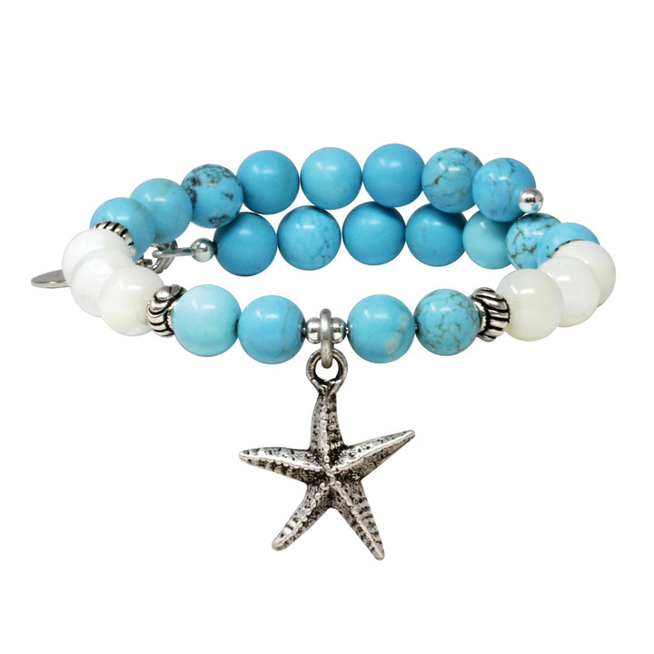 Starfish & Turquoise Charm Wrap