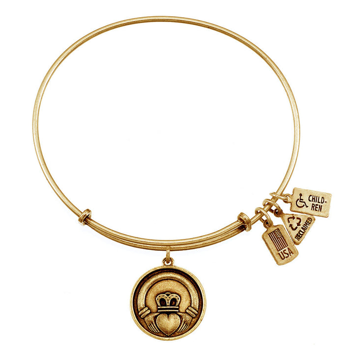 Claddagh Charm Bangle