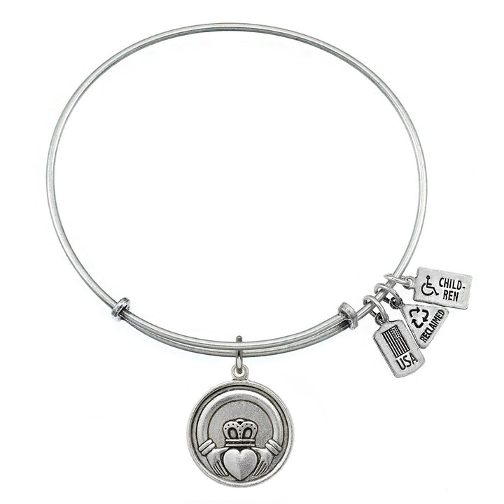 Claddagh Charm Bangle