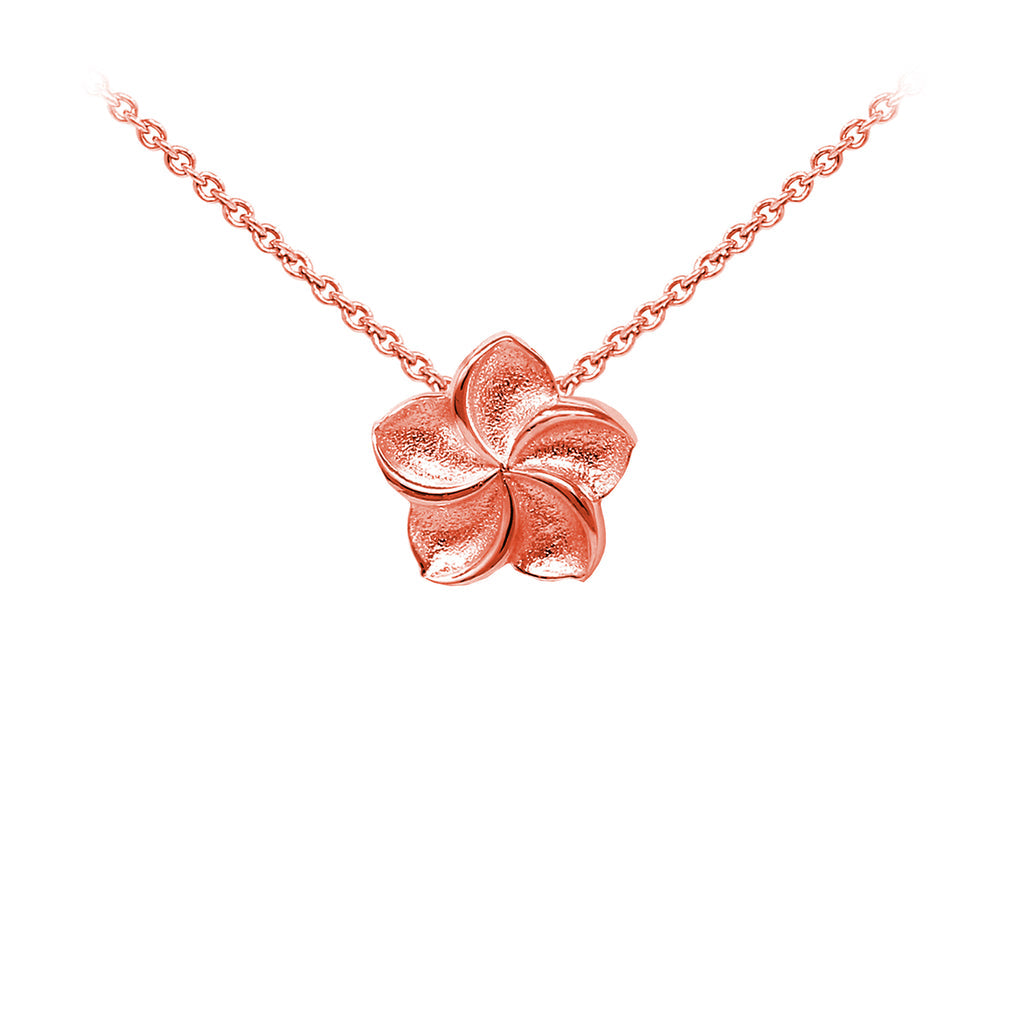 Plumeria Sterling Silver Dainty Necklace