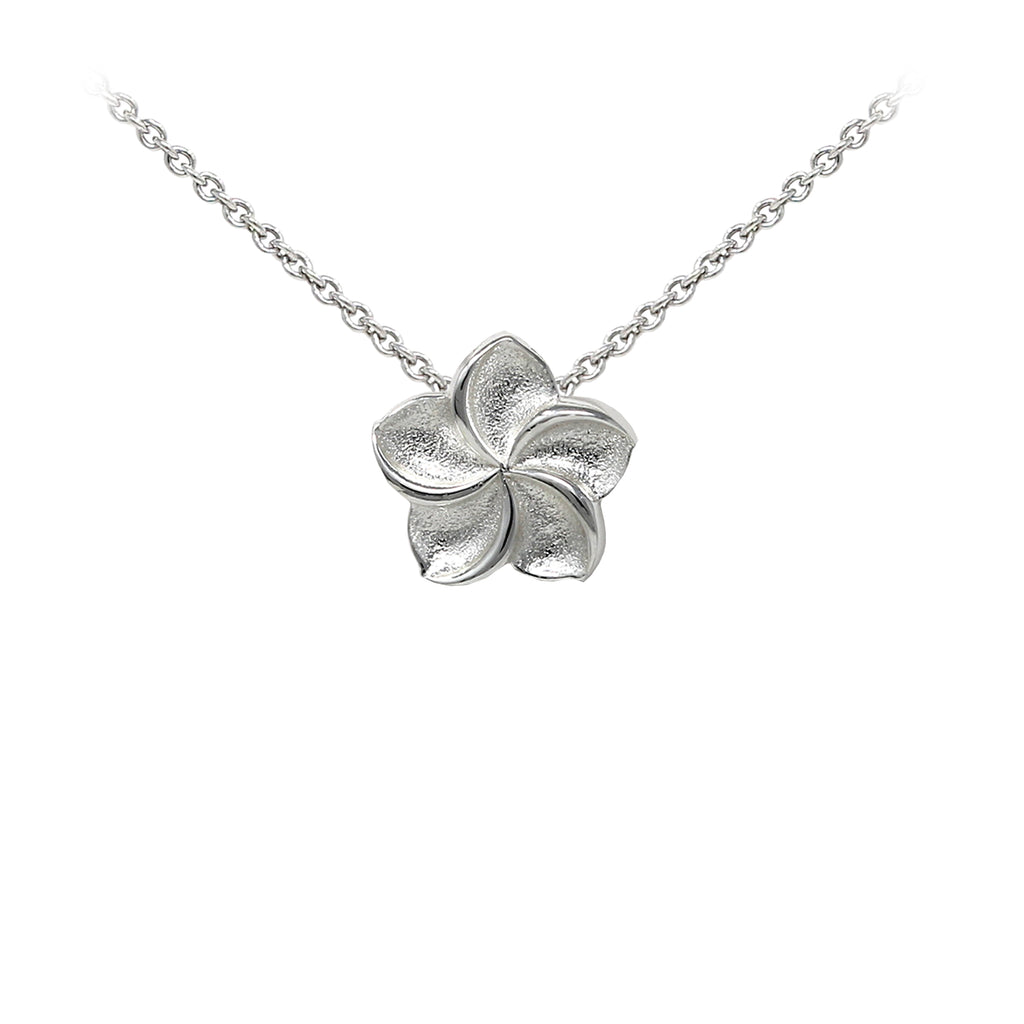 Plumeria Sterling Silver Dainty Necklace