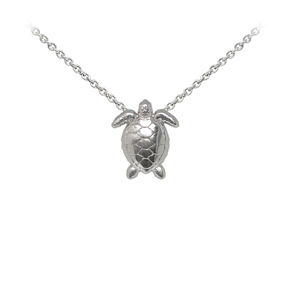 Sea Turtle Sterling Silver Dainty Necklace
