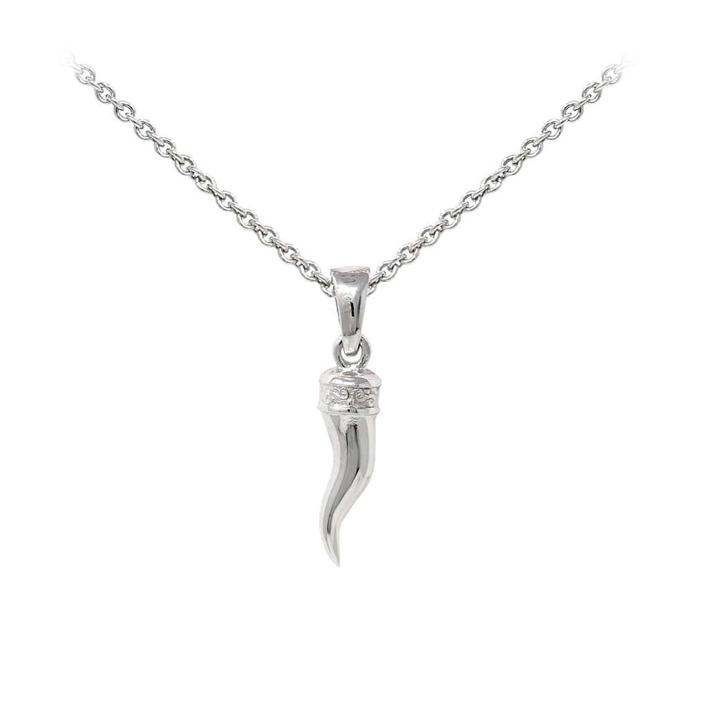 Italian Horn Sterling Silver Dainty Necklace