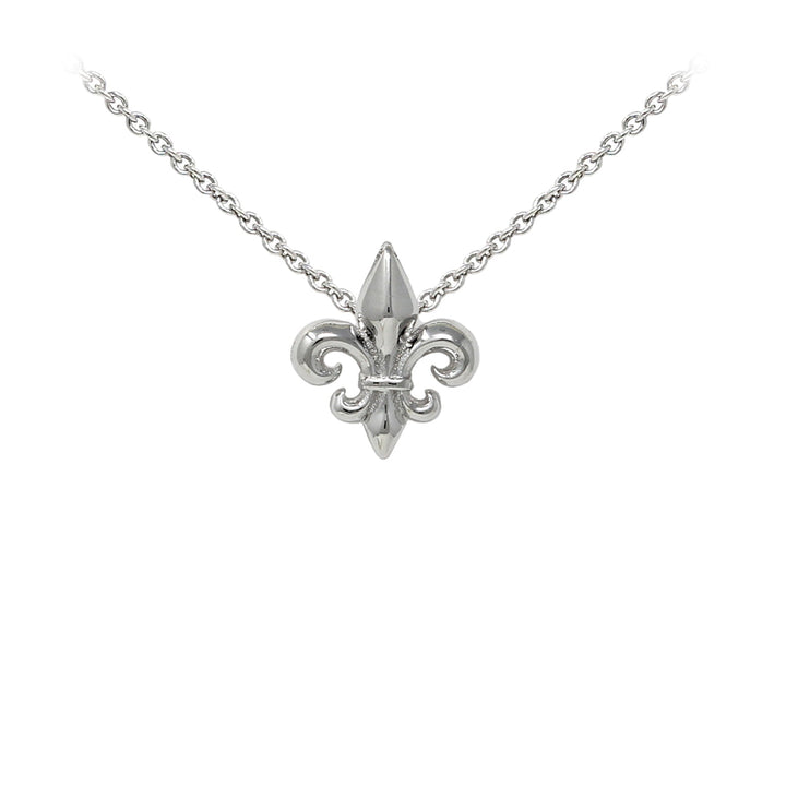 Fleur-de-Lis Sterling Silver Dainty Necklace