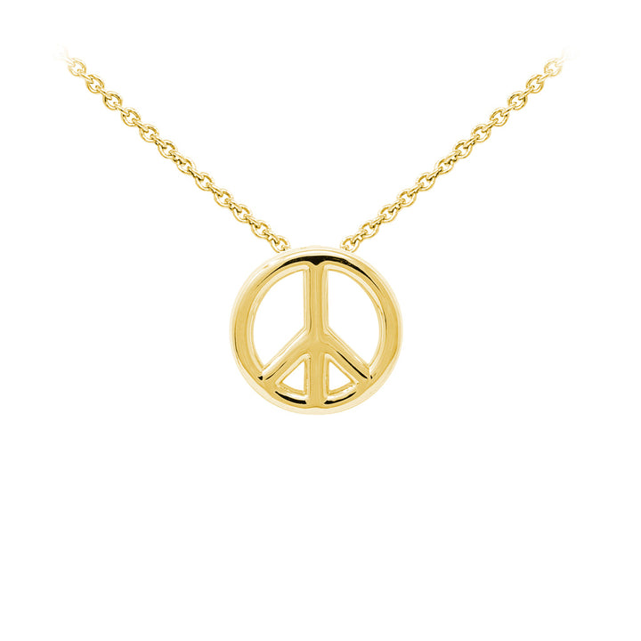 Peace Sign Sterling Silver Dainty Necklace