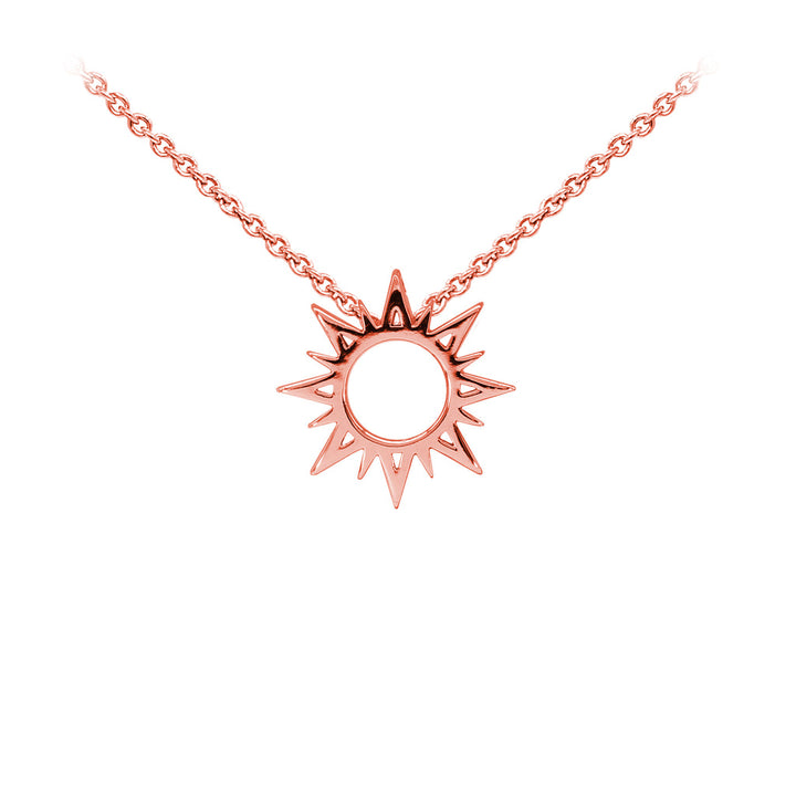 Sunburst Sterling Silver Dainty Necklace